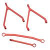 RC Chassis Links Steering Tie Rods Aluminum Alloy Upgrade Parts for FMS FCX24 1Celsius24 Crawler