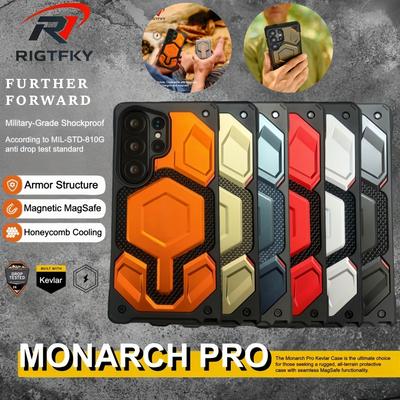 Exclusive Monarch Heavy Shockproof Armor Magnetic Phone Case for Samsung S26 Ultra S25 S24 S23 S26ULTRA Rugged Protective Cover