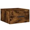 VidaXL Table de chevet murale chêne fumé 35x35x20 cm 829846