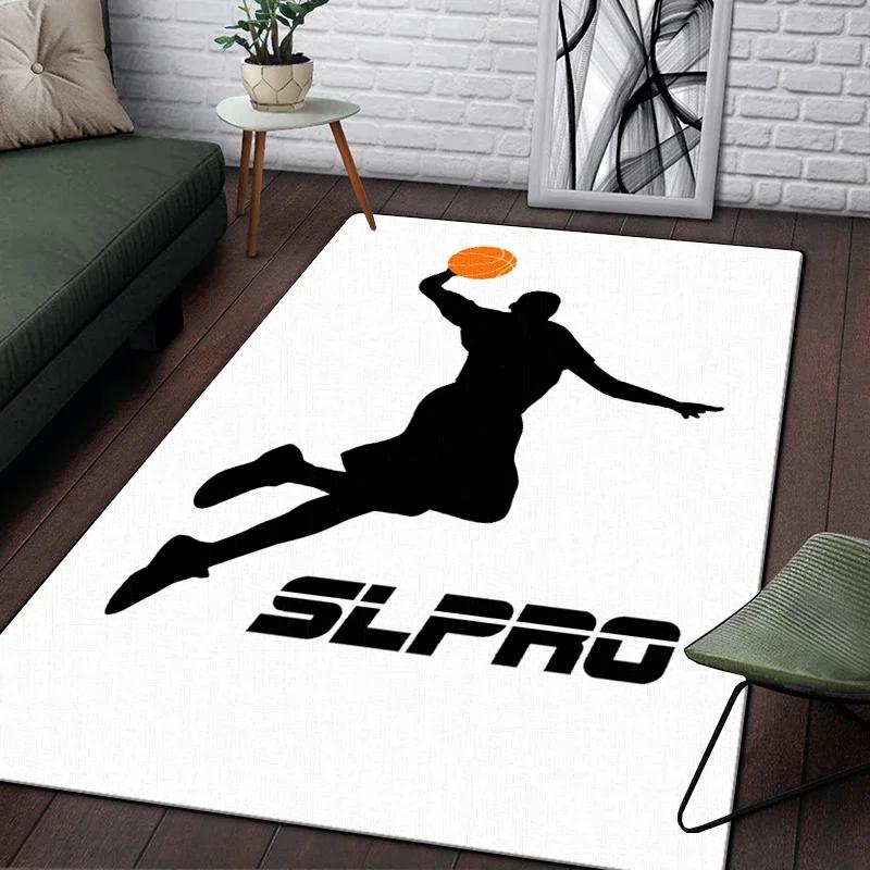 Basketball Printed Carpet Living Room Decor Sofa Table Rug Lounge Mat Kitchen Mats for Floor Anti Slip Chair Cushion Large Rug