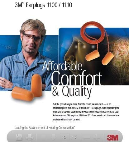 3M Earplugs 1100 1 Case (3M) (200 Bags) [item]