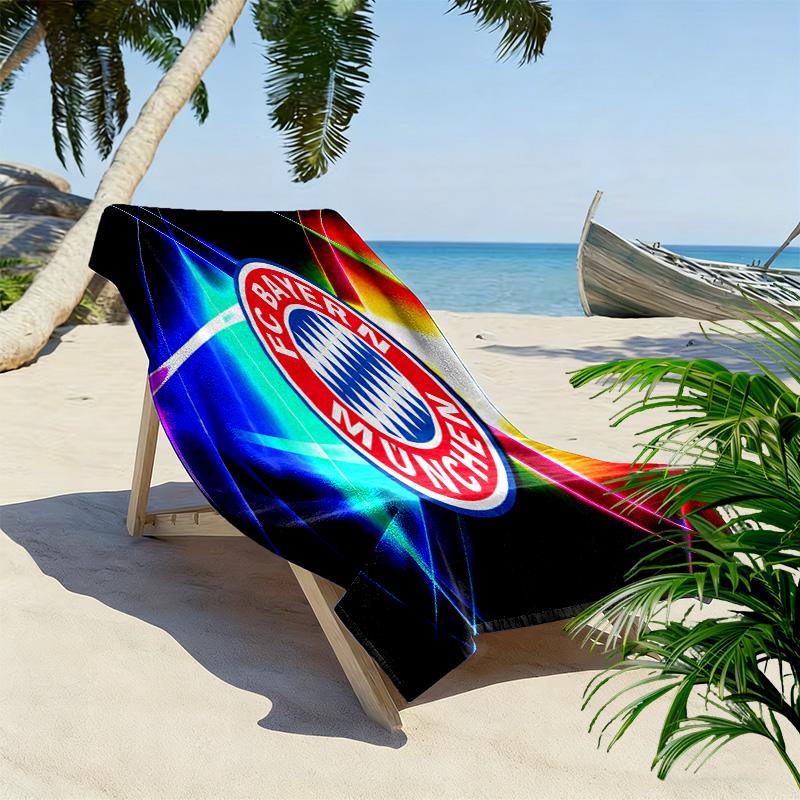 FC Bayern Munich: Blue Glory beach towel Outdoor camping soft Outdoor pool towel Absorbent bath towel quickdrying swim towel beach Fashion Comfort
