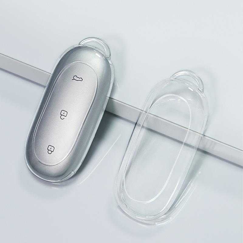Key Case Cover For Lixiang L7 L8 L9 MAX Key Holder Car Key Protective Cover TPU Soft Rubber Transparent Key Bag