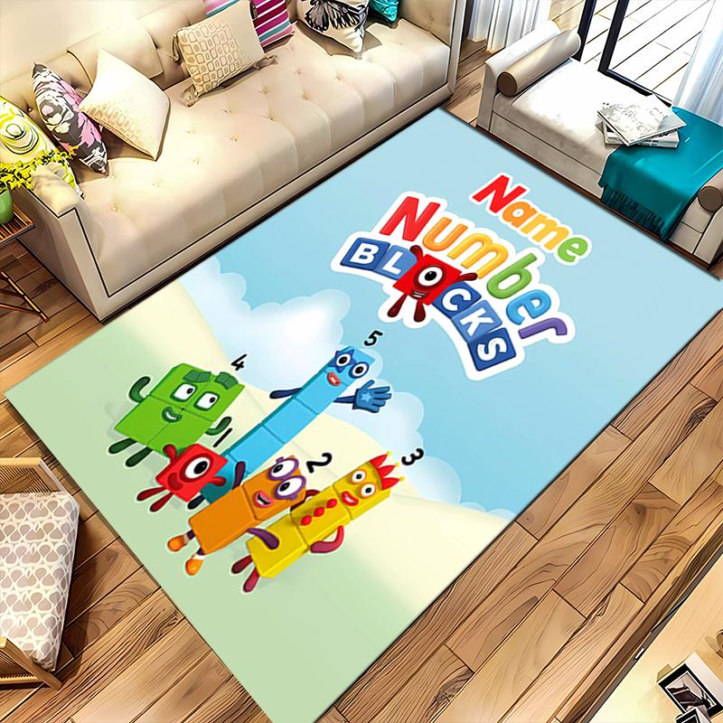 Benutzerdefinierter Personalisierung Numberblocks Teppich - Perfekt für Küche, Bad, Waschküche Dekor Große Größe Verfügbar, Geschenk Alle Jahreszeiten