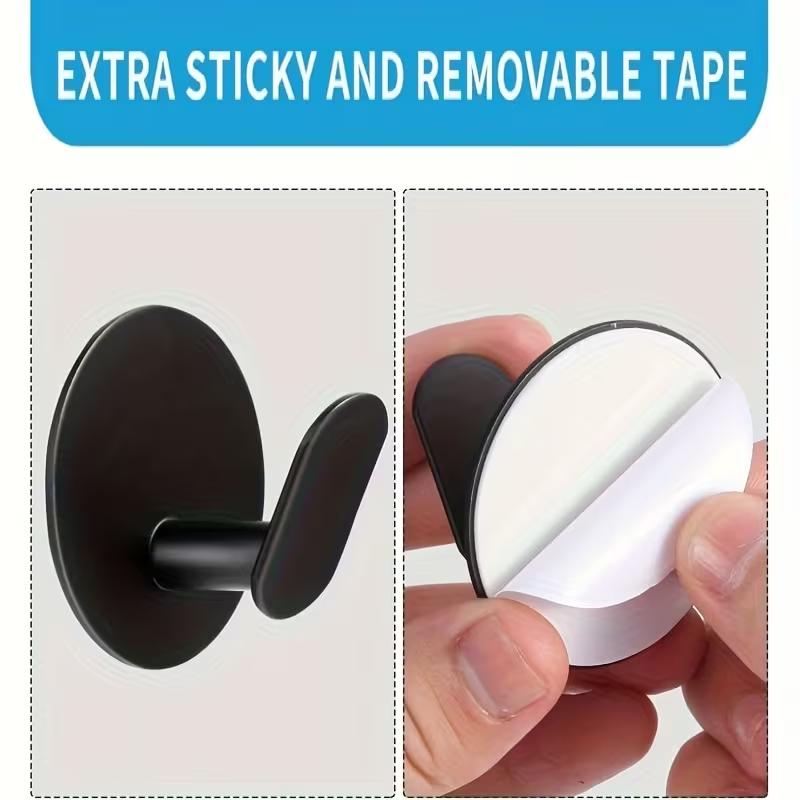 6/4/2PCS Self-Adhesive Hooks Heavy Duty Plastic Wall Hooks Towel Clothes Rack Hangers Bathroom Kitchen Waterproof Hooks