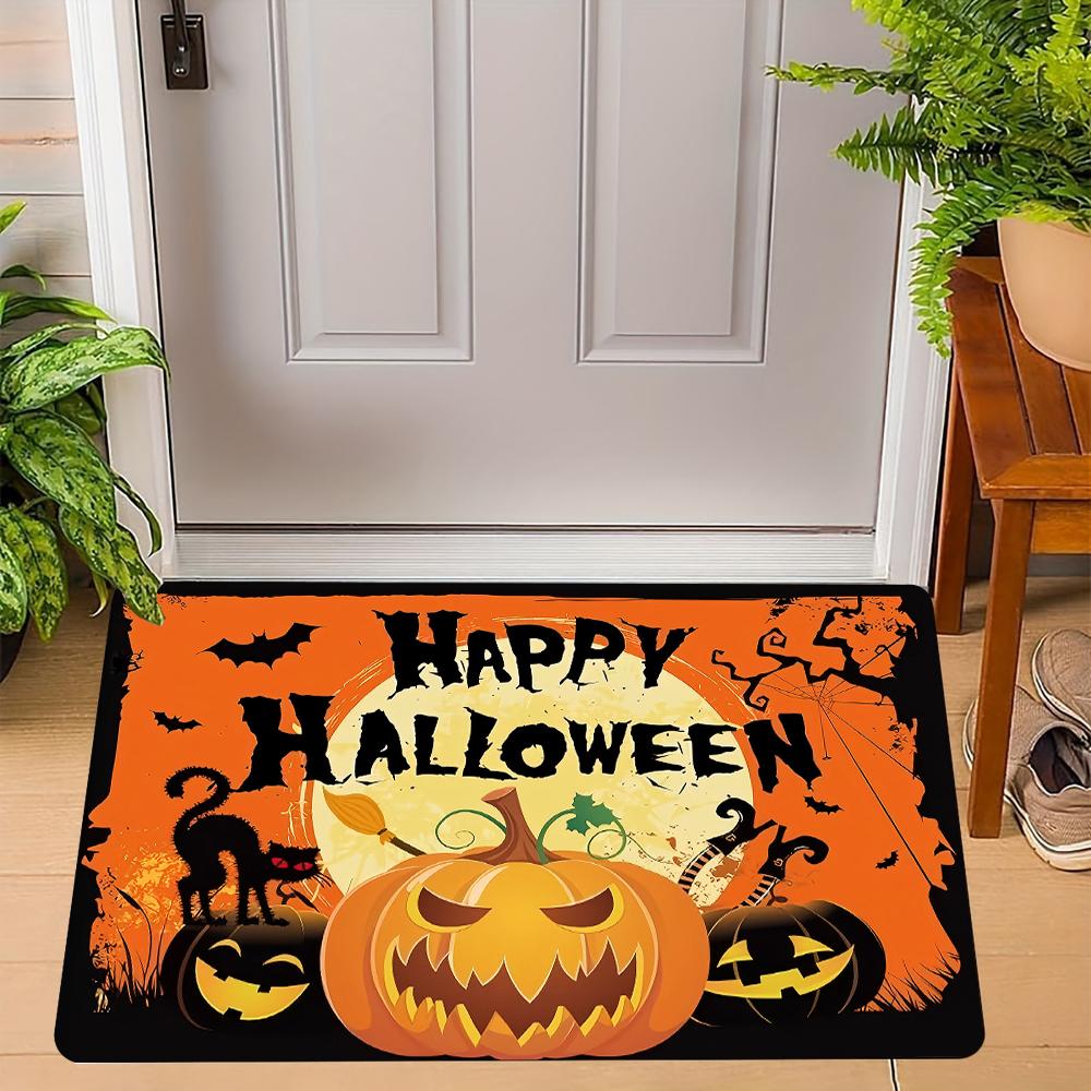 Хэллоуин Декоративный Приветственный Дверной Коврик Противоскользящий Коврик для Ног Домашний Коврик для Ванной Комнаты Туалета Коврик для Прихожей Домашнее Украшение 40x60cm