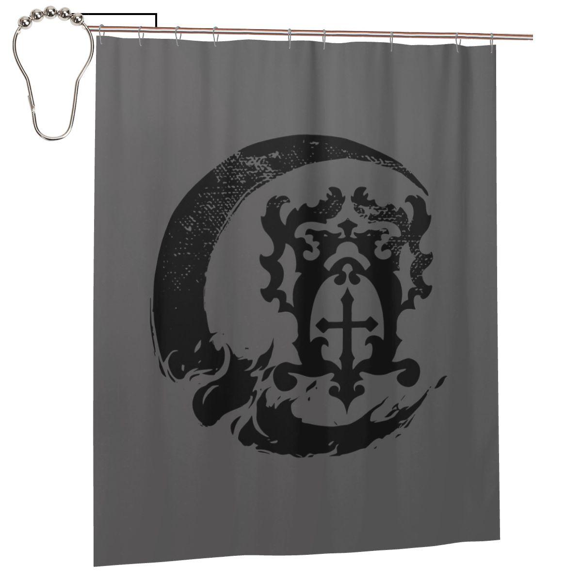 

Castlevania Belmont Crest Black Shower Curtain Bathroom Polyester Waterproof Bath Curtains With Hooks W60H190(CM)-1 Pcs