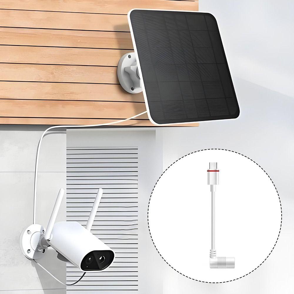 DC to Type-C Cameras Adapter USB-C Adapter for Ring Solar Panel Outdoor Cameras