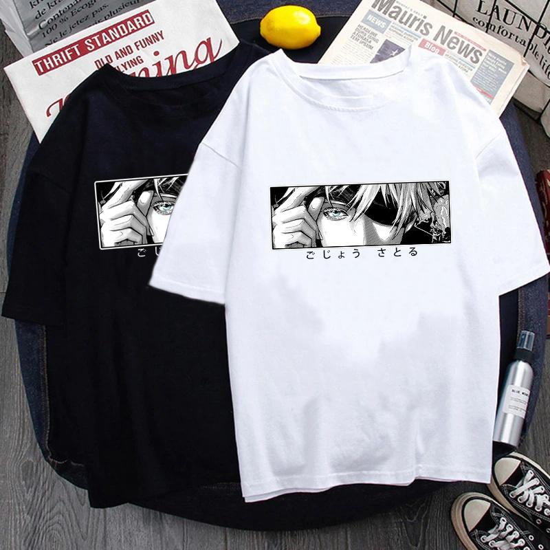 Nové letní anime tričko Gojo Satoru s potiskem Streetwear Unisex módní tričko