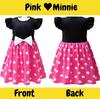 [Sai Sai] Minnie Mouse Dress, Polka Dot Print, Princess Style, Cute [Polka Dot Ribbon Dress], Stylish Minnie Mouse Dress, Kids' Clothing, Includes