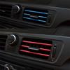 10pcs Car Air Conditioner Vent Trim Colorful PVC Stylish Interior Moulding Strip for Decoration