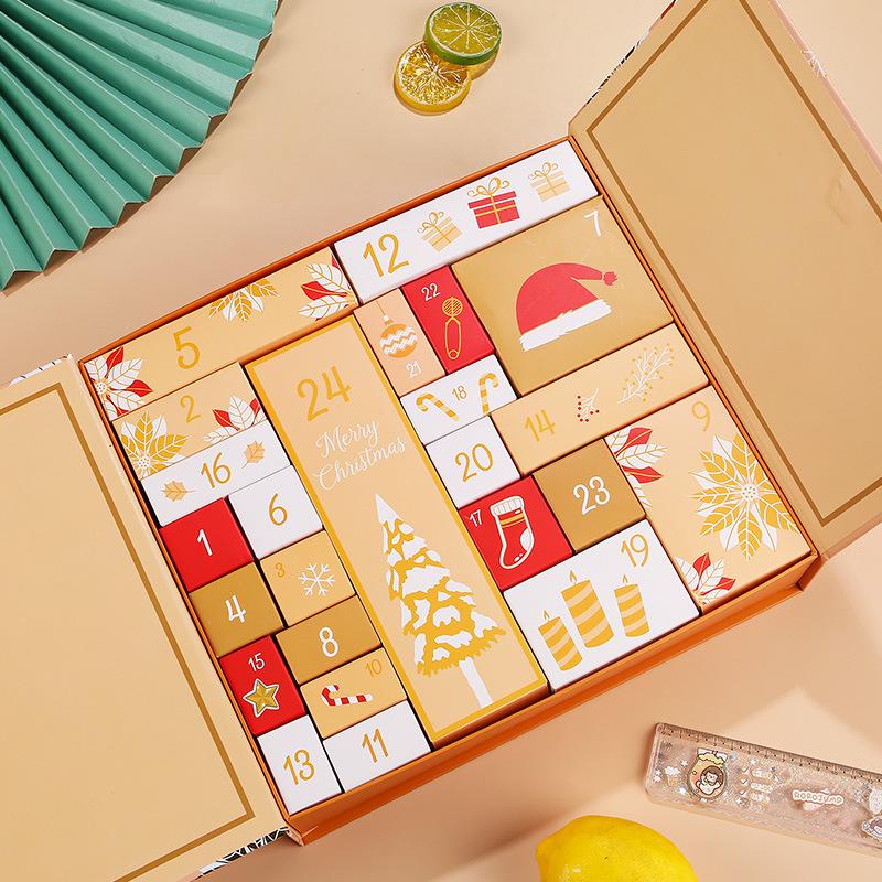 2025 Weihnachtskalender Countdown-Geschenkbox - Leer und Ideal für Kleine Überraschungen
