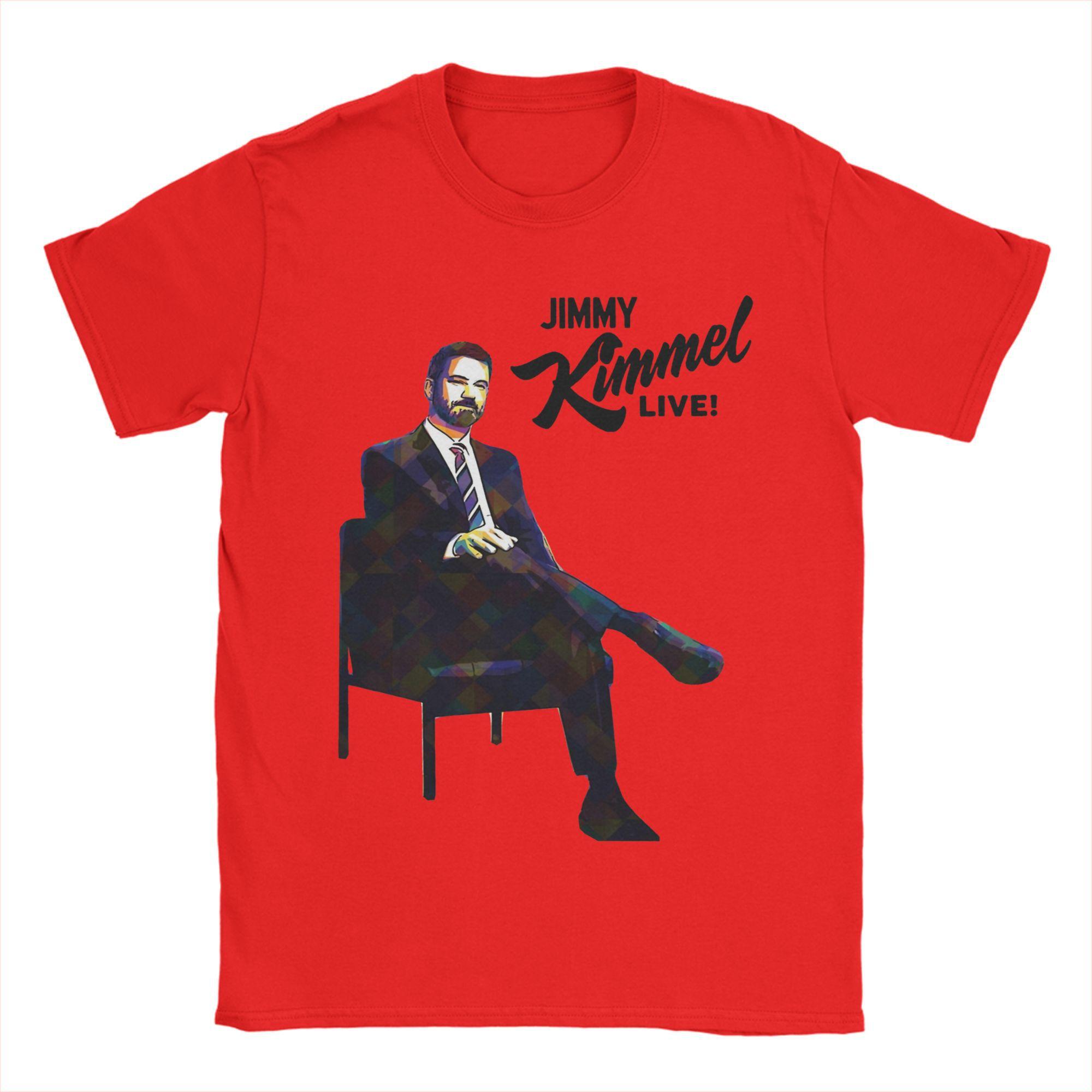 Футболки мужские Jimmy Kimmel Live Прикольные футболки с коротким рукавом и круглым вырезом Из чистого хлопка Летние топы S