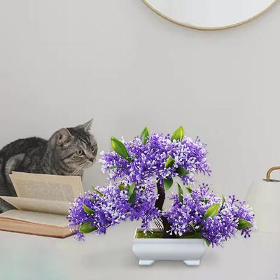 Artificial Bonsai Tree Centerpiece Fireplace Decoration Table Small Fake Plants