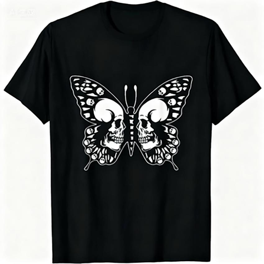 Пастельный Кот с Черепом Луна Смерти Женская Футболка Гот Готика Панк Хэллоуин Футболки Одежда 4XL