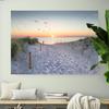 TUGCAY Ocean Beach Tapestry Sunset Seabird Seaside with Grass Wall Hanging Tapestries Nature Landscape Tapestry for Bedroom Living Room Dorm Decor,