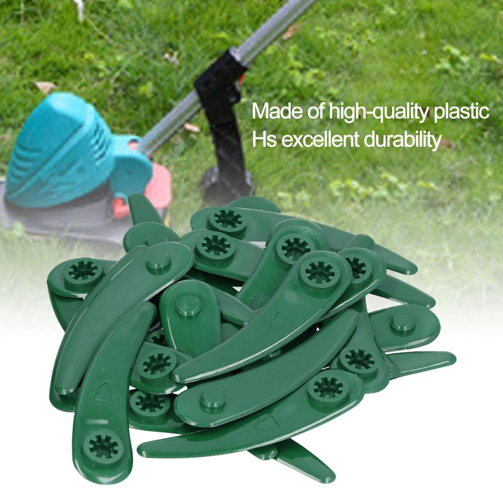 25pcs Replacement Grass Trimmer Blades Cutting Blades Fit for Bosch Lawn Mower (Green Black)