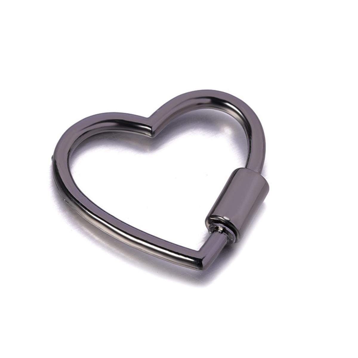 Hartvormige Openingsgesp Metalen Veerpoortring Sleutelhanger Hond Ketting Verbindingsgespen Tas Lanyards Cliphaak Accessoires
