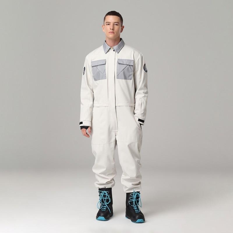 Unisex One-Piece Snowsuit Set Waterproof Windproof Warm Skiing Snowboarding Winter Sports
