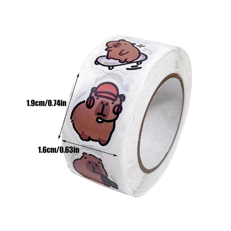Capybara Aufkleber Für Flaschen Selbstklebende Stickerrolle Für Scrapbooking Capybara Tiere Selbstklebender Aufkleber Für Bücher Kisten