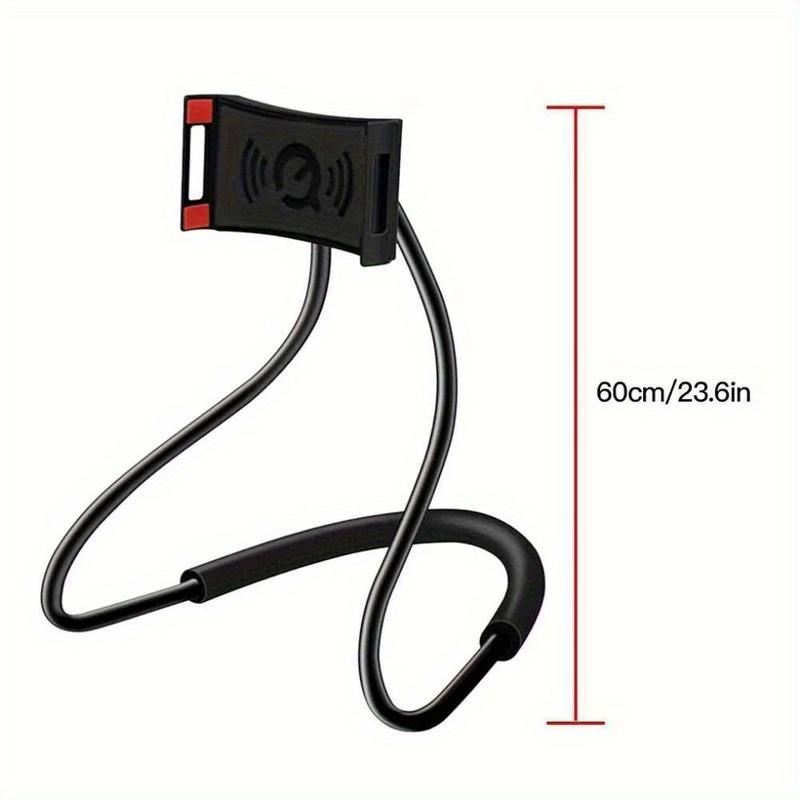 Держатель для телефона Hands Free, универсальный, регулируемый, подвесной, гибкий держатель для телефона на шею 60cm чёрный