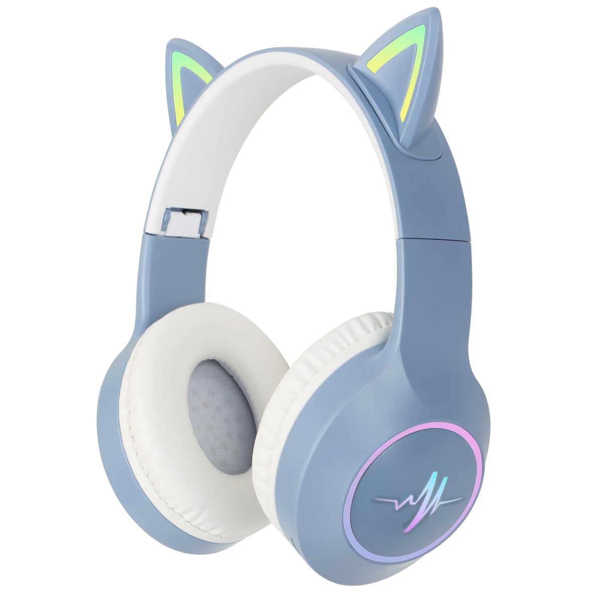 

GHDVOP Bluetooth Cat Ear Sparkly Cat Ear Adjustable Wired and Wireless Large Suitable for Kids and Adults 5.3 Headphones, Wireless, Headset, Over-Ear синий
