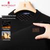 MONTAGUT Men's Winter Round Neck Plush Thickened Wool Sweater