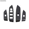 RHD Central Control Gear Shift Panel / Window Lift Button Cover Trim ABS Carbon Fiber Accessories For Mazda CX-5 CX5 2017 - 2024