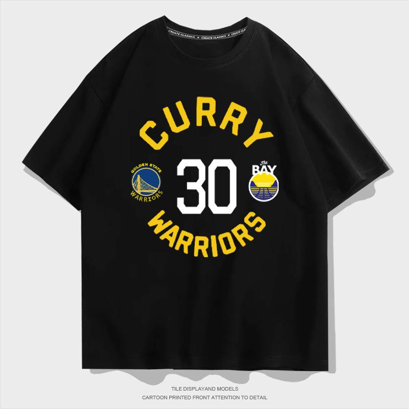 Warrior Curry  short-sleeved T-shirt parent-child trend sports pure cotton loose half-sleeved training clothes 155XXS