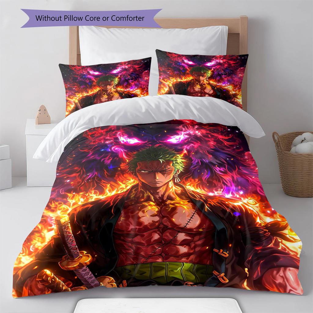 Cartoon Pattern Bedding Quilt Set Quilt Cover Pillowcase Home Decoration Birthday Gift (1 * Duvet Cover + 2 * Pillowcase, Without Core)