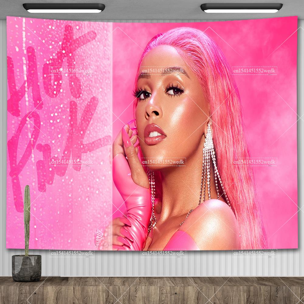 Doja Cat Scarlet Müzik Albümü Kapak Posteri Duvar Asılı Goblen Hiphop Pop Goblenler Estetik Oda Dekorasyonu Arka Plan Bezi