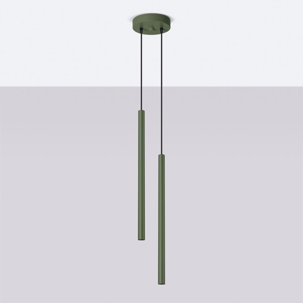 Lampa Wisząca Nox 2 G9 Zielony Oliwkowy Lumilo 15.339.19