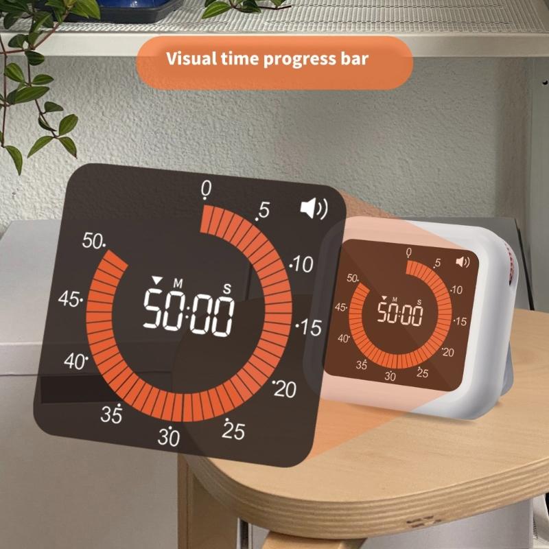 Timer Digitale Visivo Conto alla Rovescia per Bambini, Ricaricabile, Display e Livello Sonoro Personalizzabili, Adatto per un Posizionamento Facile
