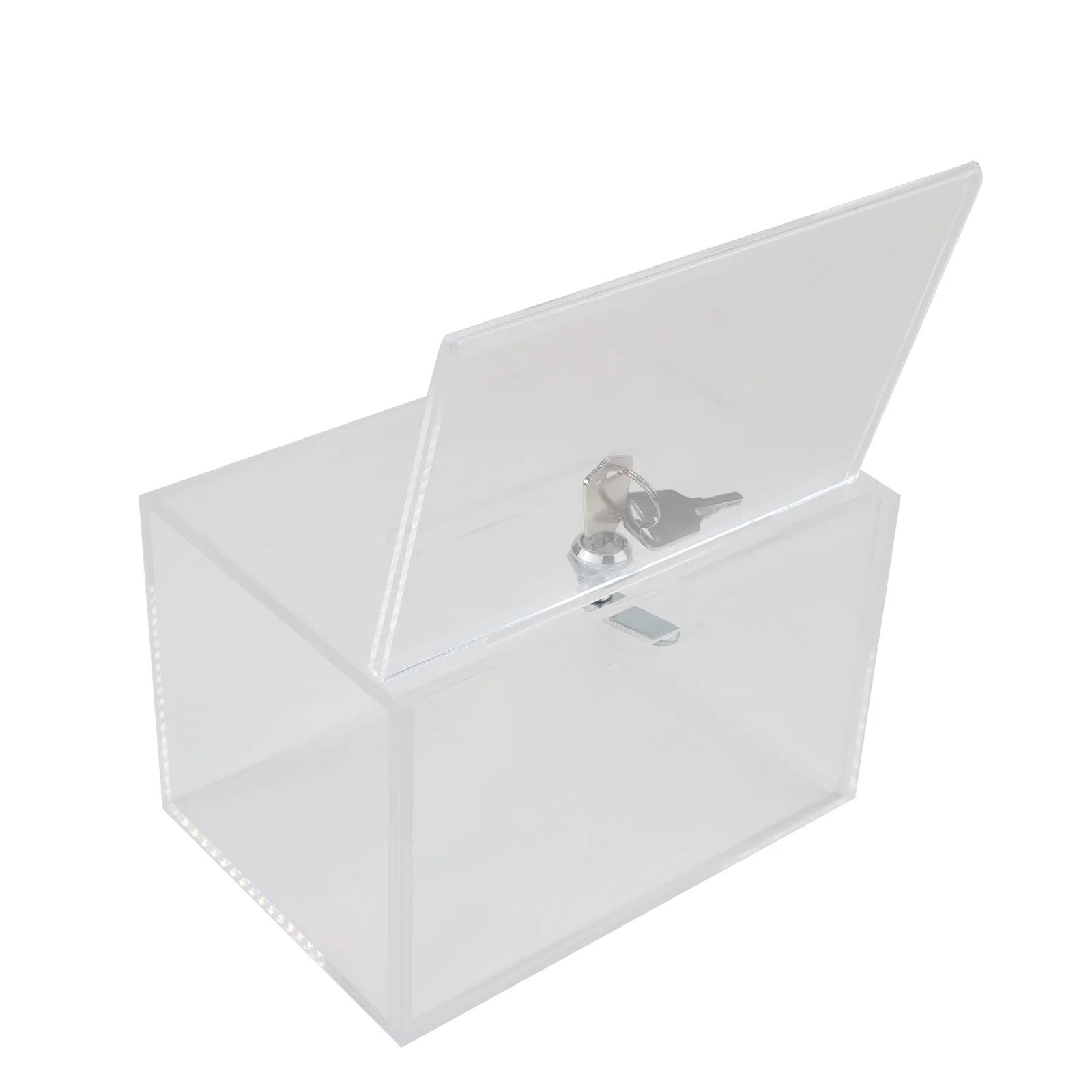 

Acrylic Donation Box With Lock Donation Box Portable Donation Box As Shown Clear Ballot Box Reliable Locking System China Mainland