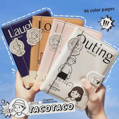 Maihe Tacotaco Retro Magnetic Notebook with Colorful Pages - Simple, Stylish Design for Students