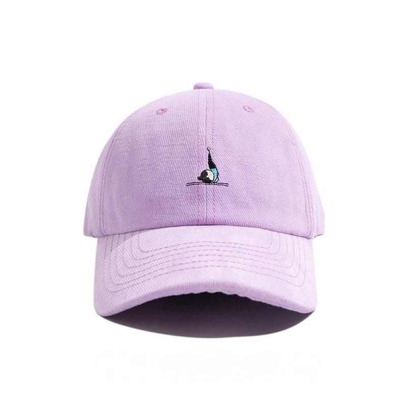 

Women’s Fashion Curved Brim Cotton Baseball Cap Letter Embroidery Simple Elegant Outdoor Casual Versatile Sun Hat Adjustable фиолетовый