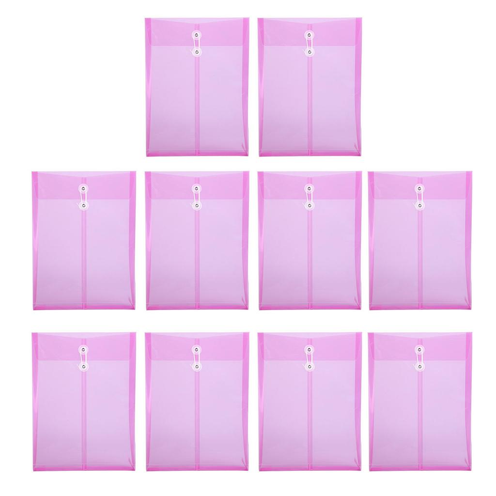 10Pcs Legal Size Envelopes with String Closure Expandable File Pouches Top Load File Folder Document Organizers Bag