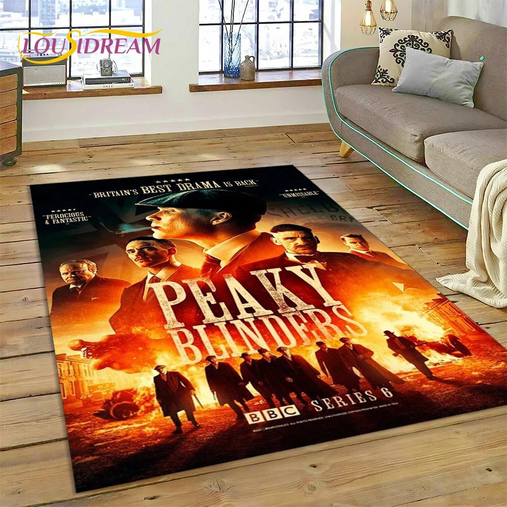 3D P-Peaky Blinders Tommy Shelby HD Carpet Rug for Bedroom Living Room Home Sofa Decoration,Children Game Large Decor Floor Mat
