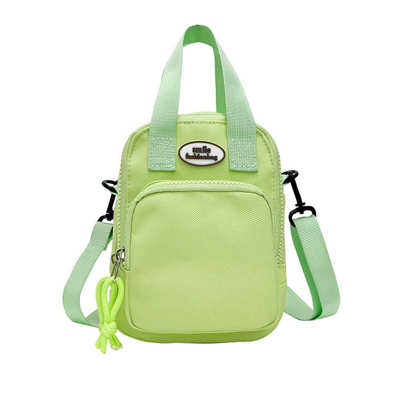 

Nylon Girls Cute Crossbody Bag With Zipper Closure For Daily Use зелений