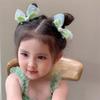 SEEWEN Hair Clips, Ribbons, Hair Ornaments, Barrettes, Cute Pearl Hairpins, 4 Pairs (Set of 8), Organza Fabric, for Women, Girls, and Kids, Perfect