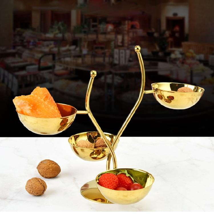 Multi Functional Stainless Steel Snacks Rack Efficient Candy Nut Serving Bowl For Home Parties And Campings