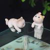 Miniature Hanging Cat Figurines Flower Pot Vase Hugger Resin Kitten Planter Pot Hanger