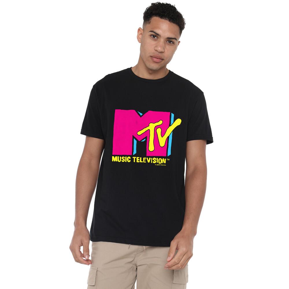 MTV Hot Pink Logo T-Shirt S-2XL Black S