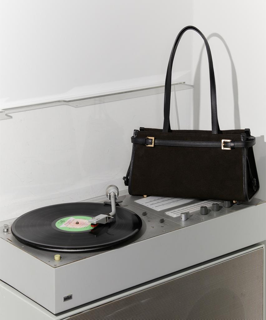 Clave Sunny Suede Dark Brown Tote Bag