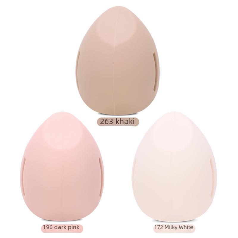 Tragbare Aufbewahrungsbox aus Silikon für Beauty-Eier – Staubdichter und atmungsaktiver Puderquastenbeutel