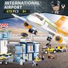 678PCS International Airport Building Blocks Passenger Aircraft Console Terminal Plane Model Brick Kids Educational DIY Toy Gift NO BOX