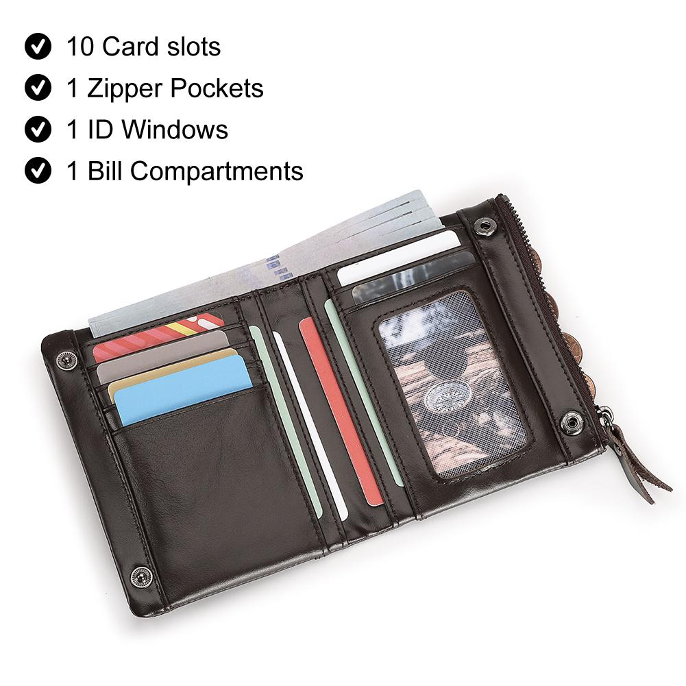 Humerpaul Neue RFID Männer Brieftasche Blockieren Schutz Anti-Diebstahl Scan Männlichen Leder Biflod Kurze Brieftasche Zipper Münzfach Beutel Casual geld Tasche