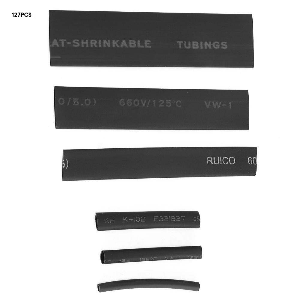 127pcs Heat Shrink Tubing Wrap Cable Sleeve Shrinkable Tube