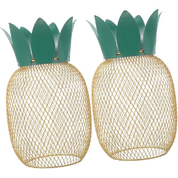 Pineapple Lamps Decorative Mesh Ceiling Light Shade Hollow-out Carved Lampshade for Home Hotel Restaurant