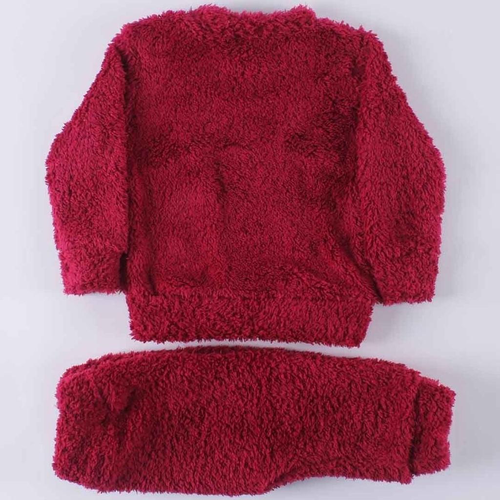 Ensemble 2 pièces en peluche Welsoft violet citron pour bébé fille